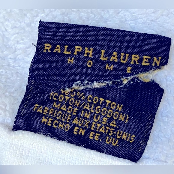 Polo “Ralph Lauren” Vintage Full Size Beach Towel:Red, White, & Blue Terry Cloth - Picture 4 of 5